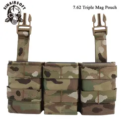 Tactics Fundón Triple Munición 7.62mm Kydex MOLLE Sin Solapa