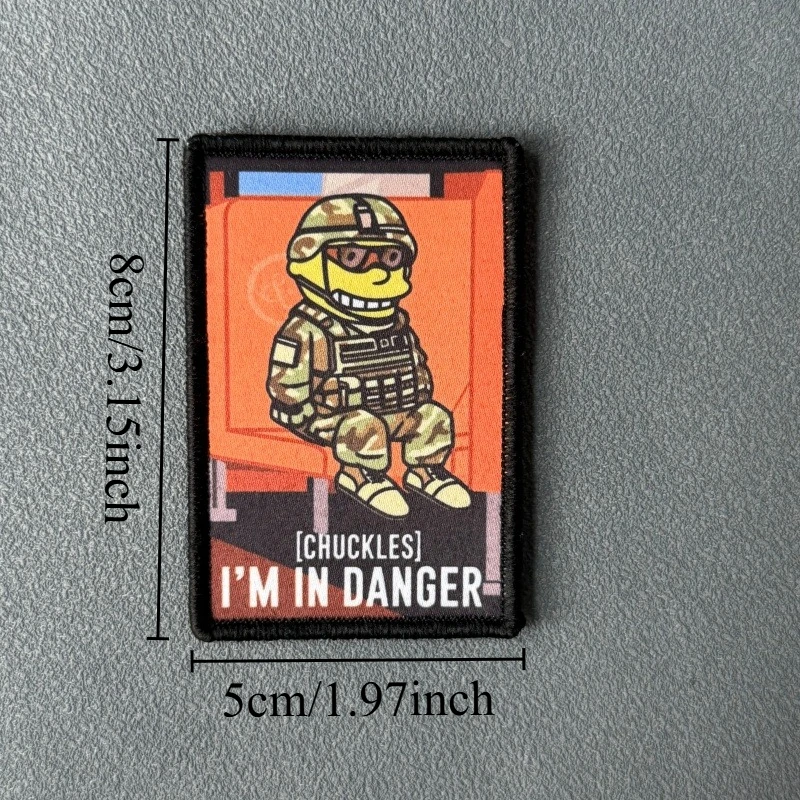Parche táctico de moral «I'm in Danger» con velcro - imagen 5