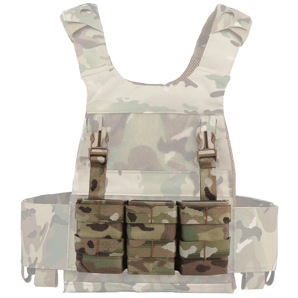 Porta-cargadores táctico MOLLE de inserción rápida velcro para airsoft - imagen 3