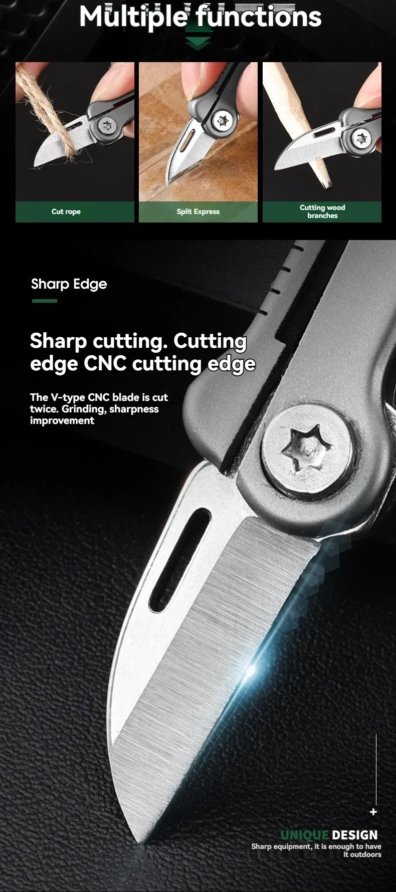 Mini cuchillo de desembalaje: limpieza y secado recomendados