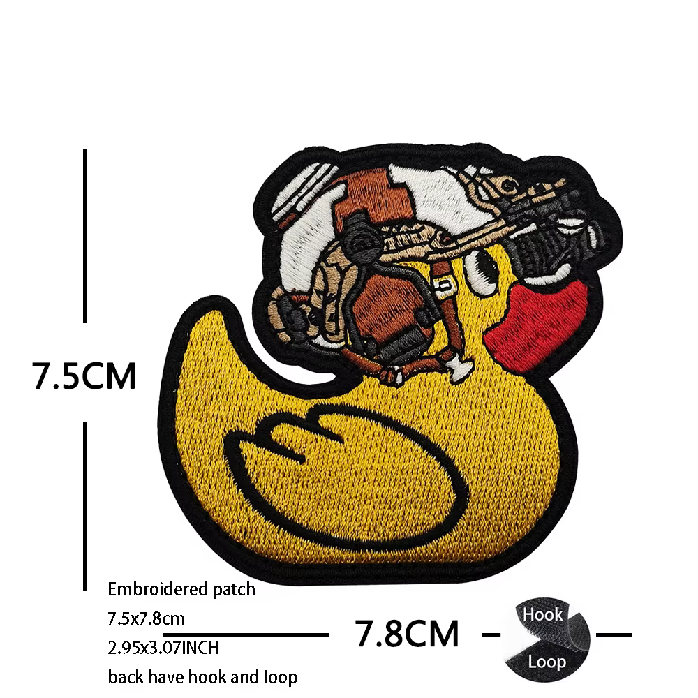 Brazalete táctico bordado pato – insignia MOLLE para caza - imagen 5