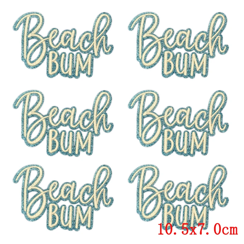 Parches termoadhesivos con letras eslogan Sassy Howdy Beach Bum - imagen 5