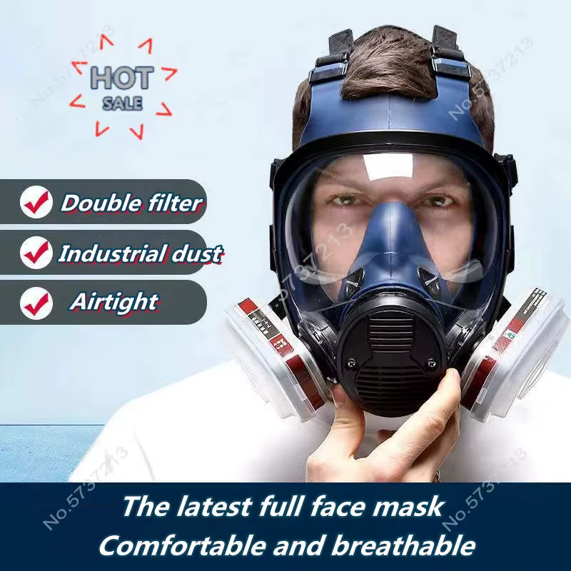 Máscara de gas silicona 6800 - respirador para pintura y laboratorio - imagen 4