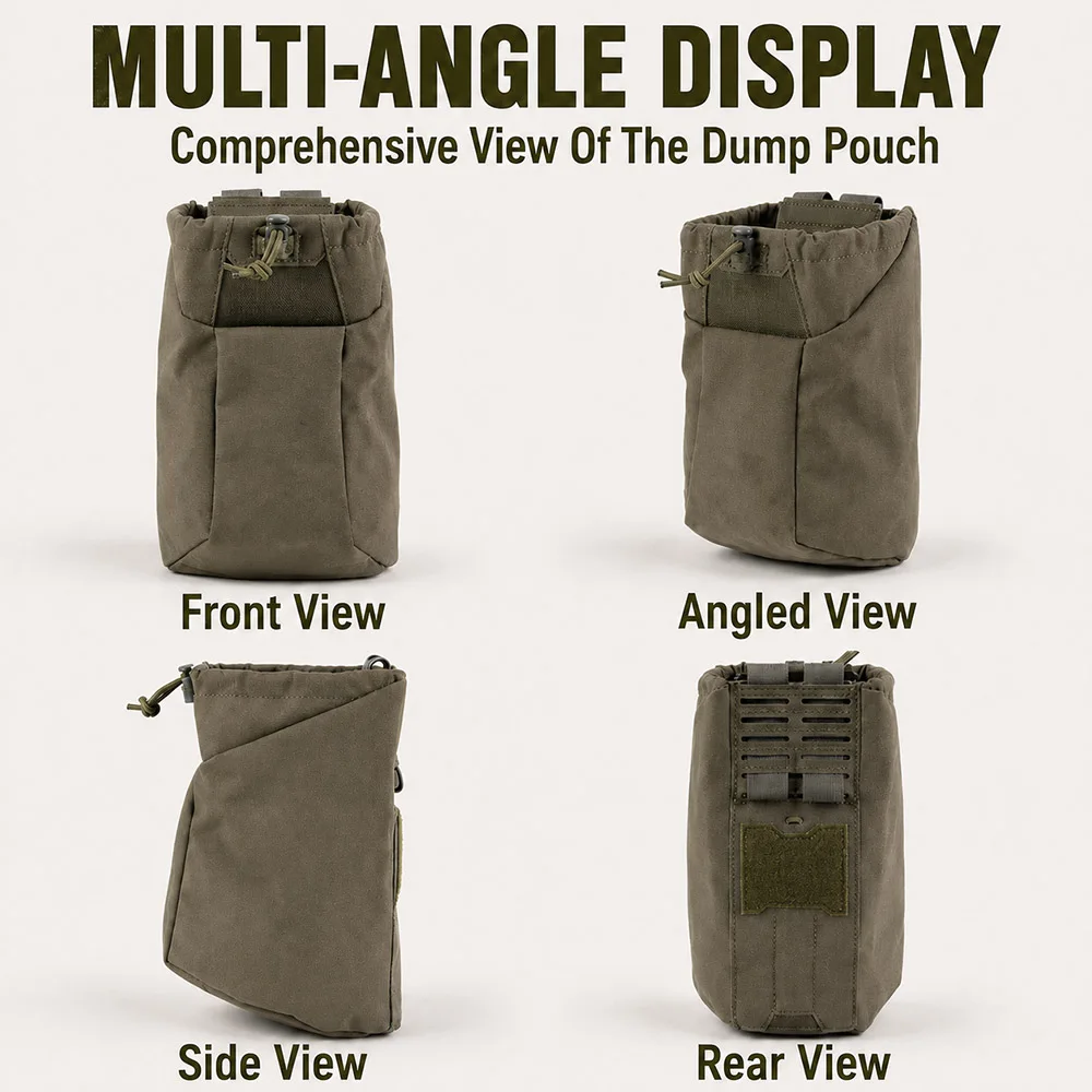 Bolsa Táctica MOLLE Plegable Cargadores – Airsoft, Caza y Tiro