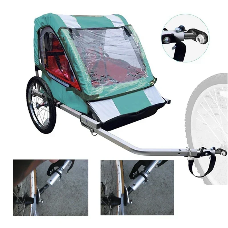 Adaptador enganche remolque bicicleta acero portaequipajes trasero - imagen 4