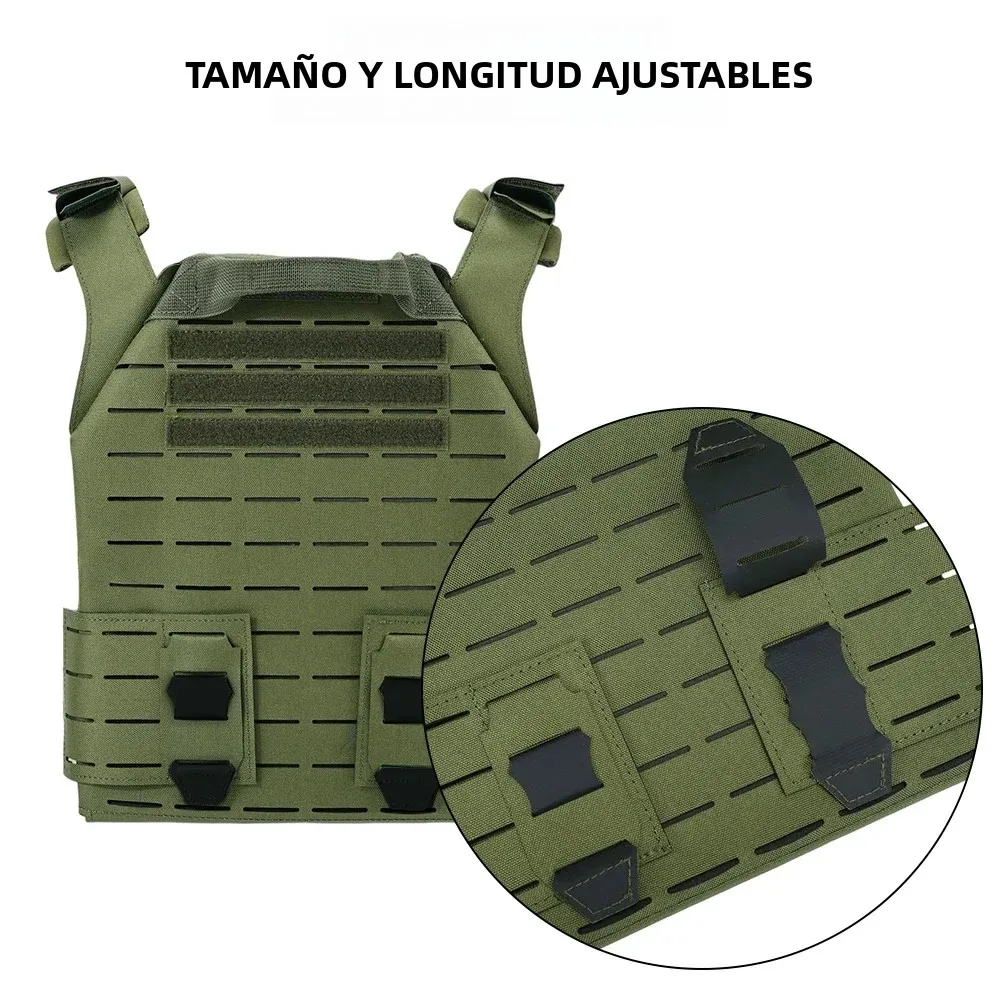 Chaleco táctico SINAIRSOFT LSR – Portaplacas láser liberación rápida MOLLE