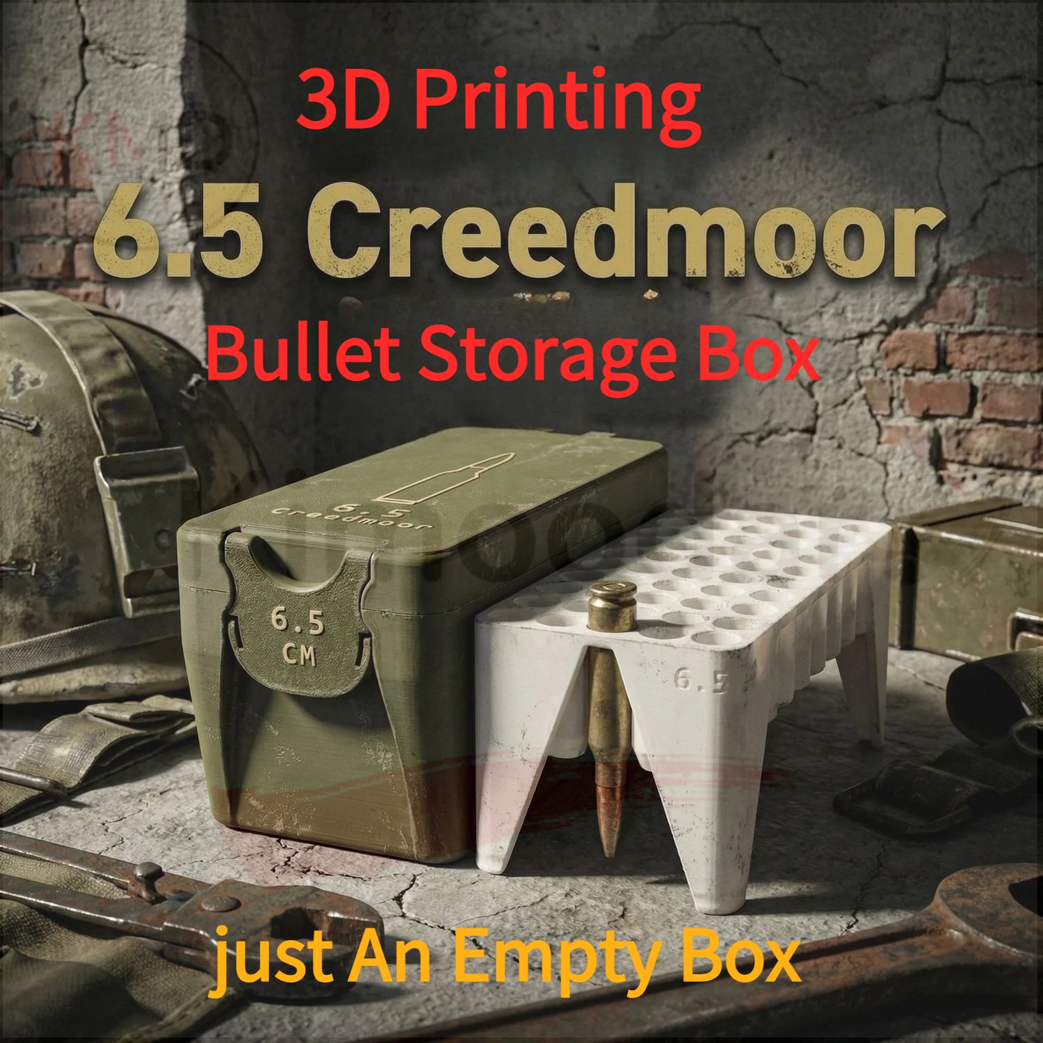 Caja de almacenamiento munición Creedmoor impresa en 3D - imagen 3