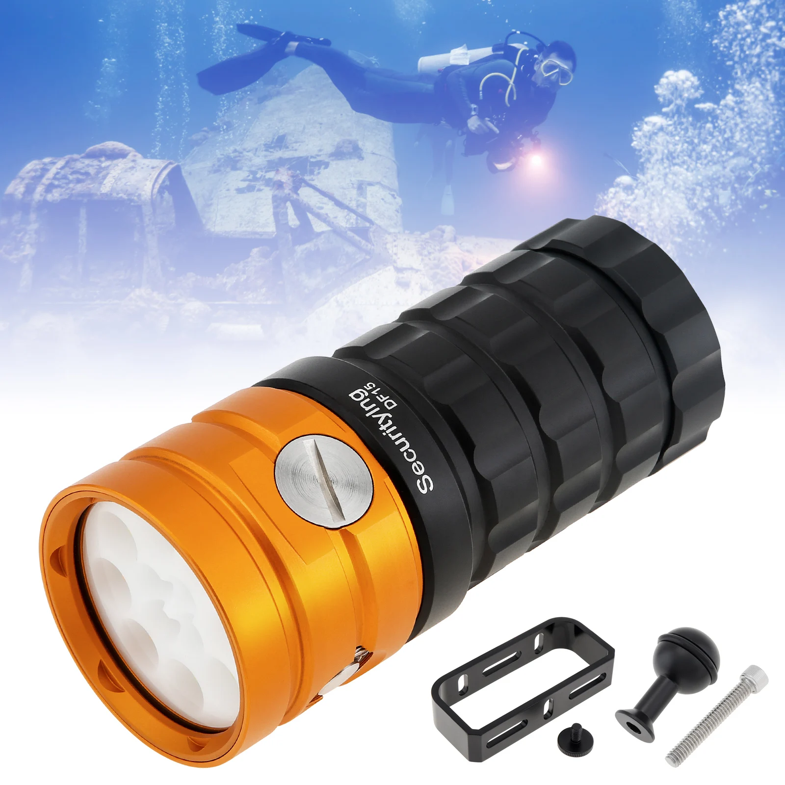 Linterna táctica subacuática 100m buceo profesional