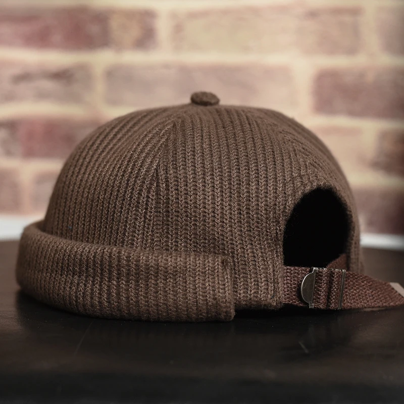 Gorro de punto de invierno vintage grueso sin ala para hombre y mujer - imagen 5