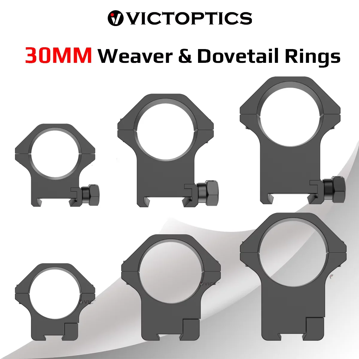 Anillas para visor Victoptics 30 mm perfil bajo Weaver/Dovetail - imagen 5