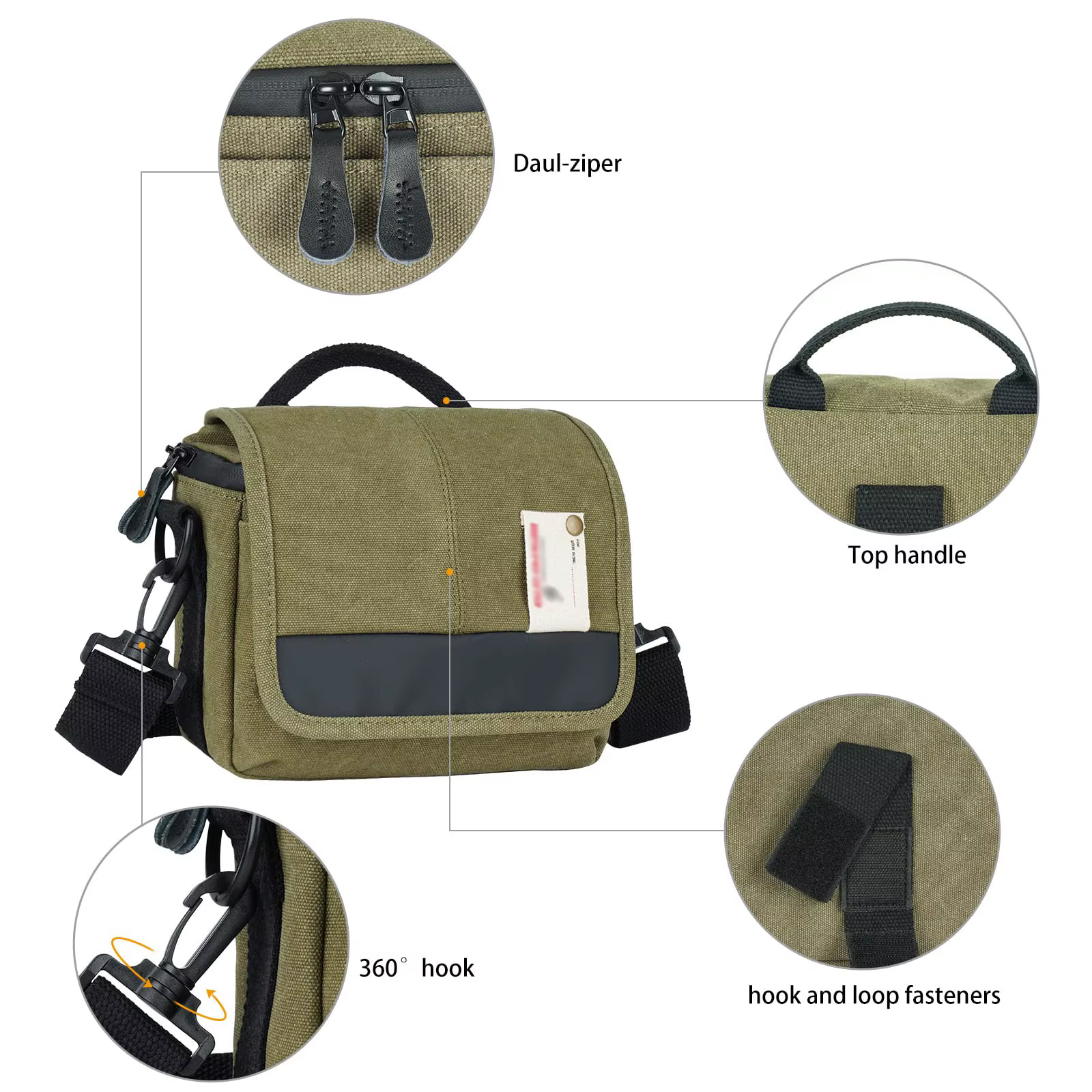 Bolso de cámara sin espejo portátil con bandolera protectora - imagen 2