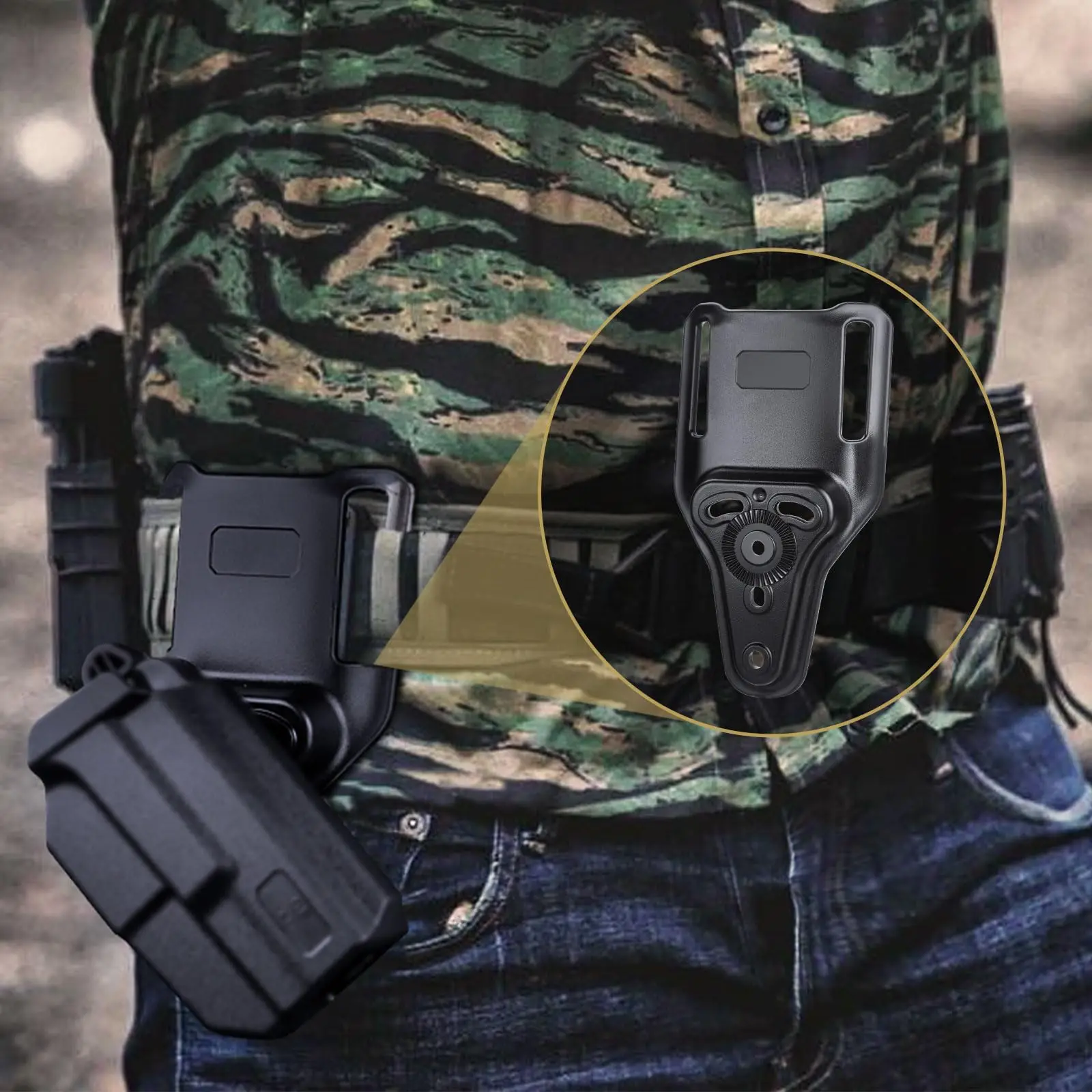 Adaptador de cinturón MOLLE – Funda modular 360° para cinturón táctico - imagen 5