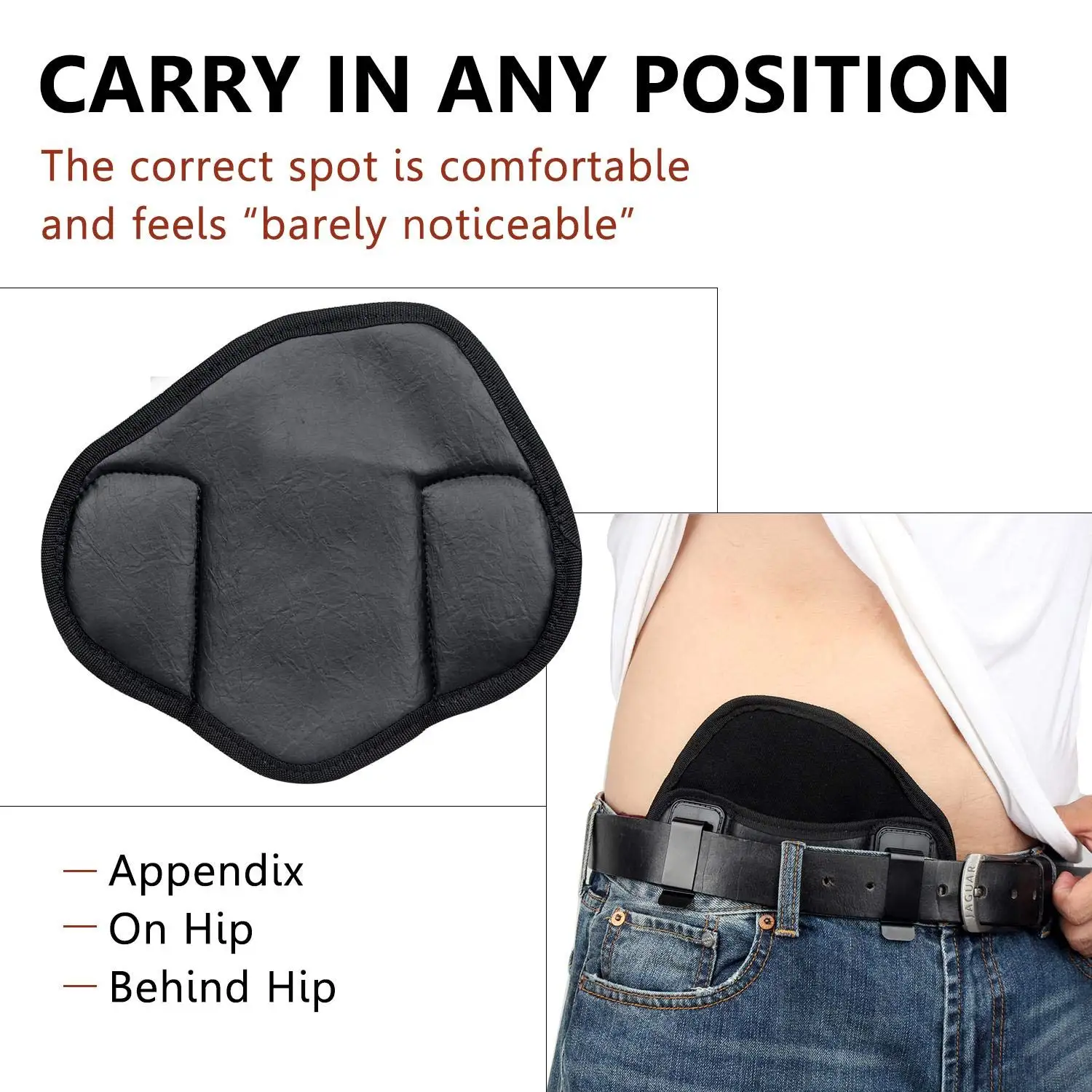 Funda táctica IWB Glock 19 P320 – Cuero sintético transporte oculto - imagen 2