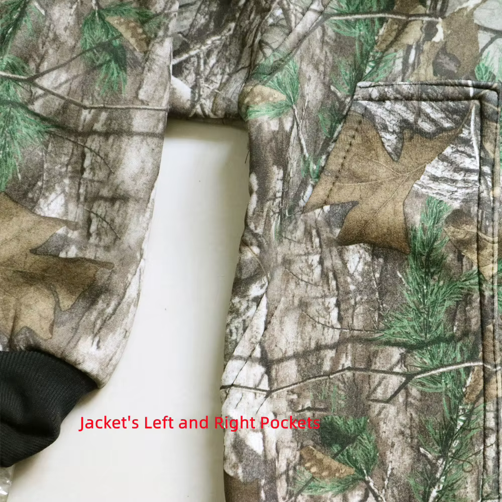 Traje de camuflaje masculino chaqueta capucha con pantalones