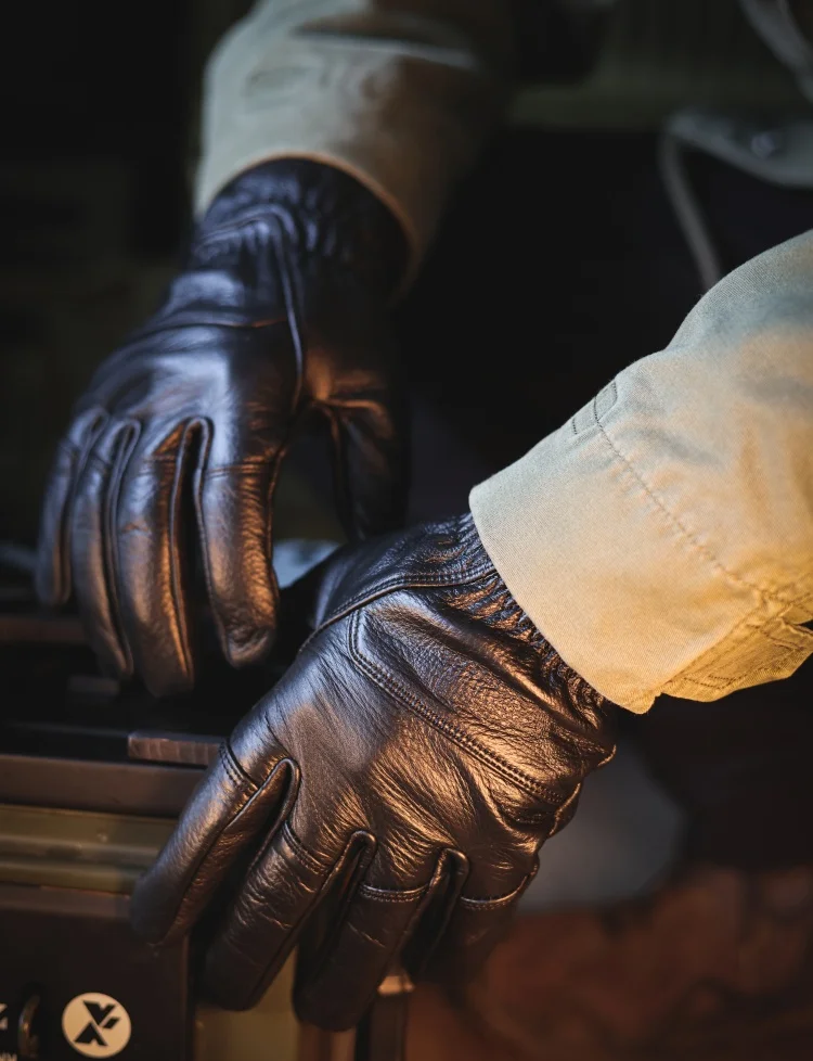 Guantes de cuero MAUHOSO vista frontal