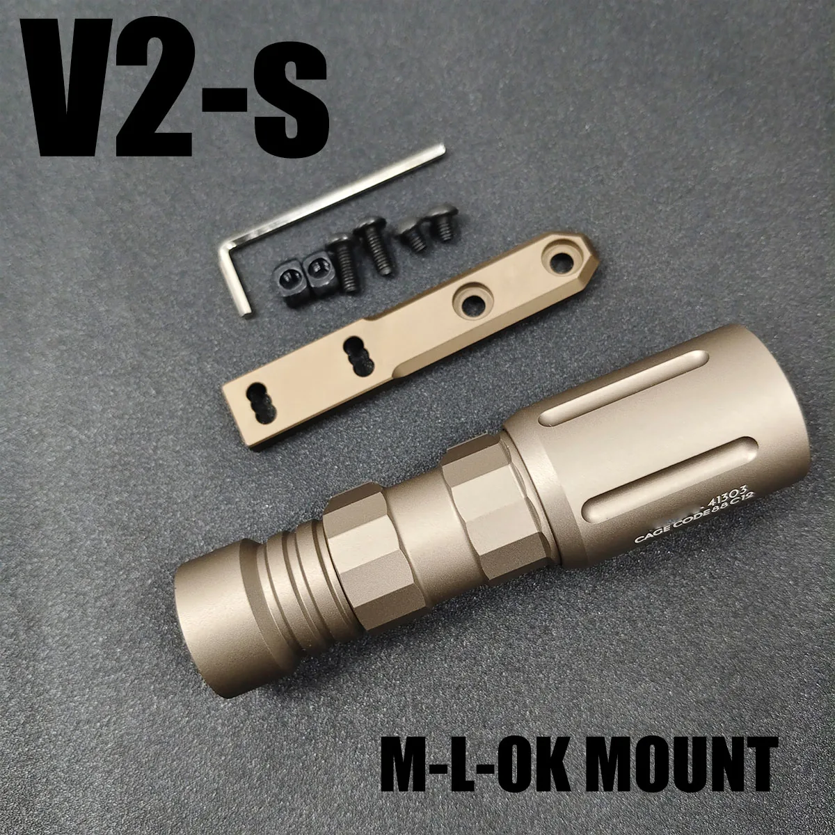 Linterna táctica LED de alto lumen con raíl Picatinny MOLLE - imagen 2