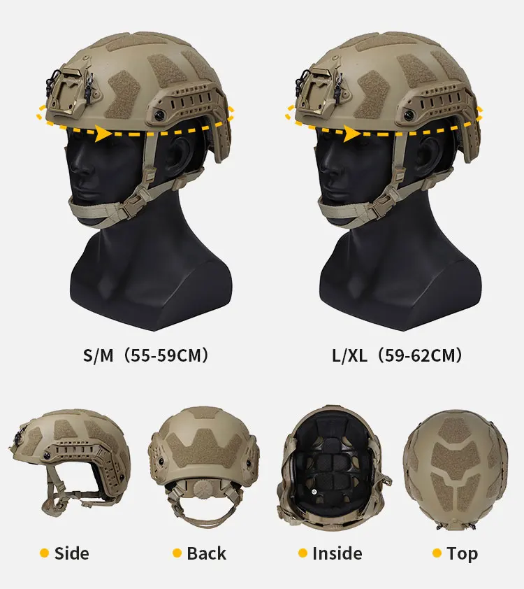 Sistema de ajuste trasero del casco táctico