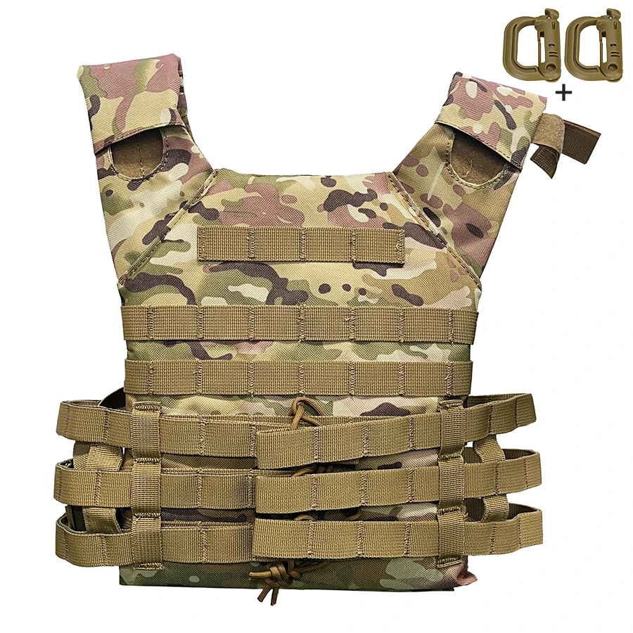Chaleco táctico MOLLE ligero transpirable nylon ajustable con elástico