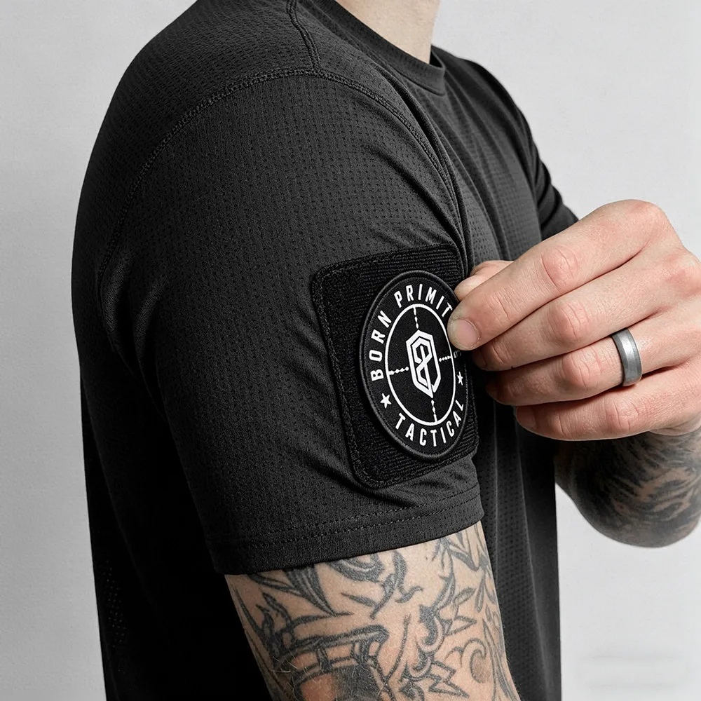 Camiseta táctica de nailon transpirable secado rápido hombre - imagen 5