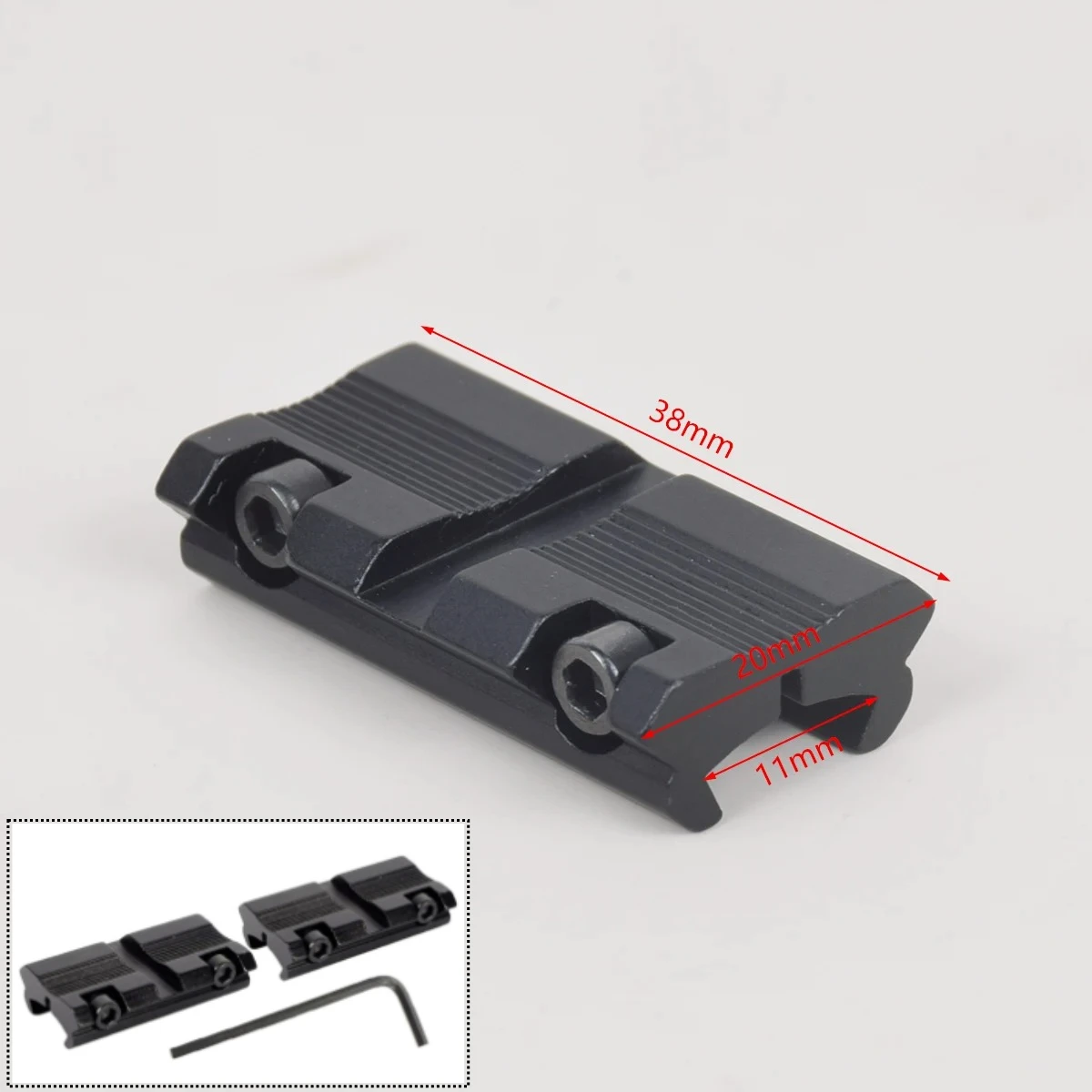 Adaptador de carril de 11 mm a Picatinny para visor telescópico - imagen 5