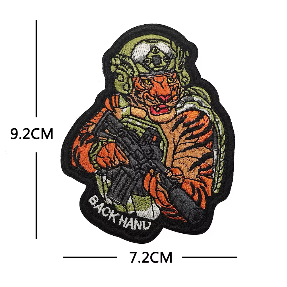 Parche táctico bordado tigre panda moral para brazalete - imagen 4