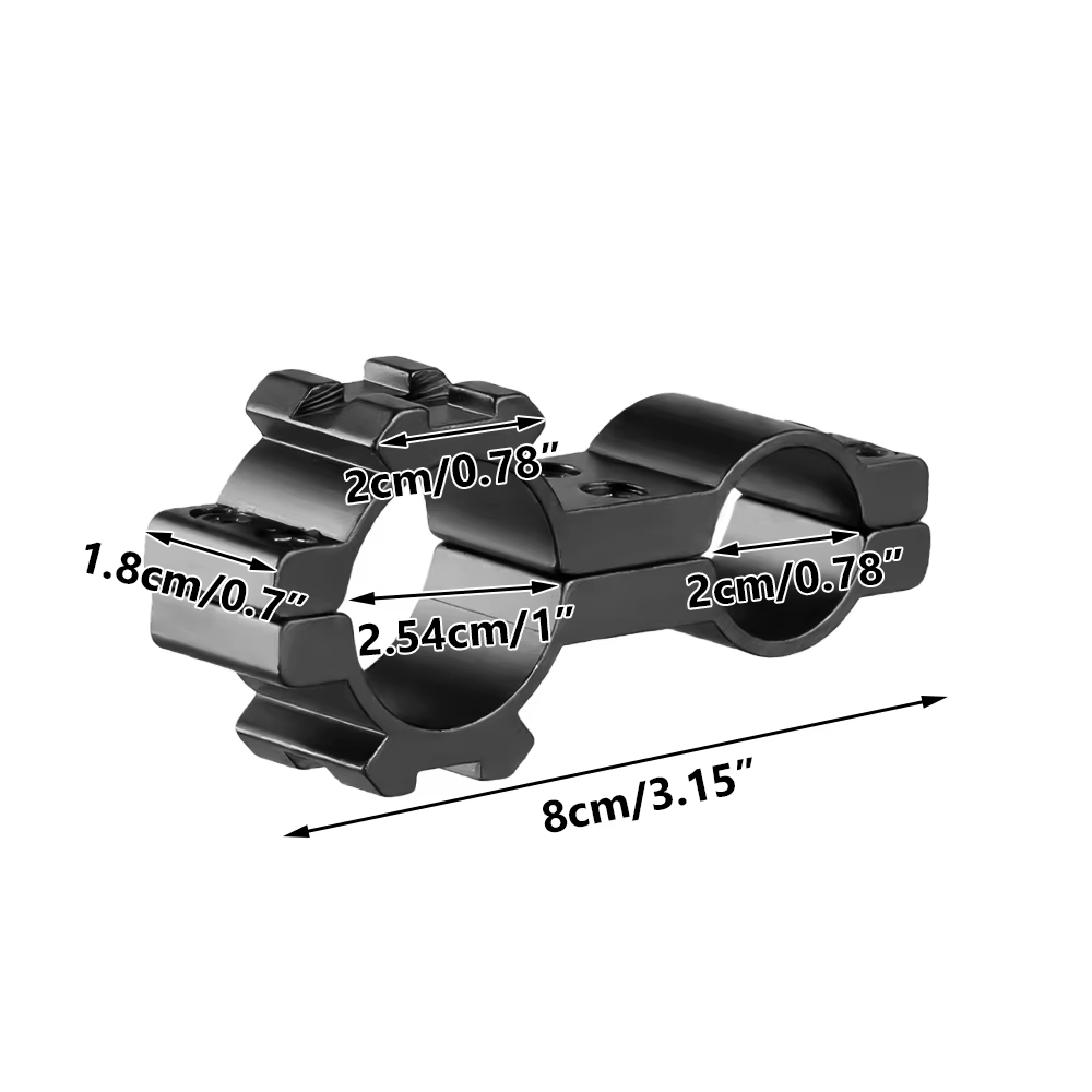 Soporte de doble anillo para riel Picatinny
