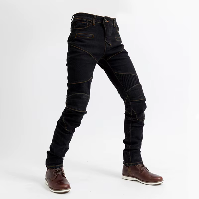 Pantalones de protección moto hombre jeans táctico Azul Negro - imagen 3