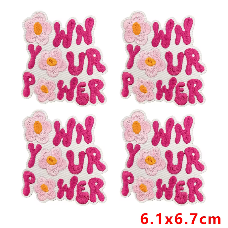 Parche termoadhesivo rosa con frases positivas – para ropa y mochila - imagen 4