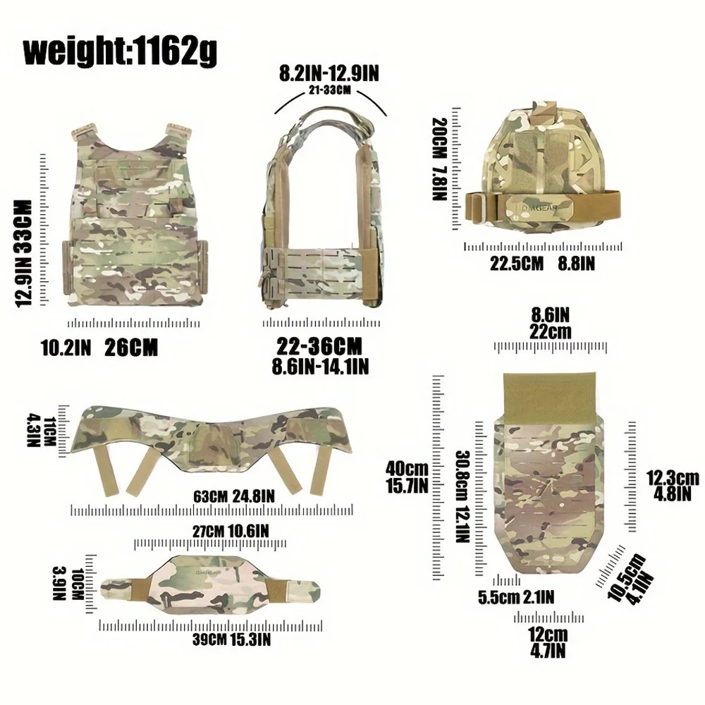 Ejemplo de uso en entorno boschivo con accesorios MOLLE