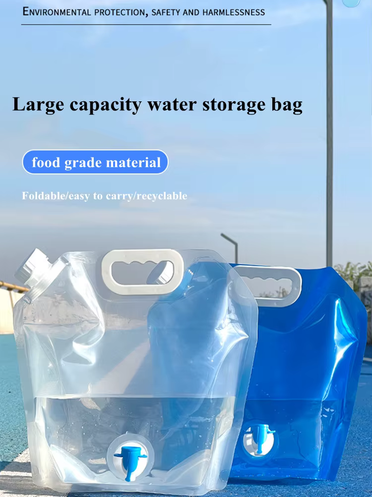 Bolsa de agua plegable para camping de gran capacidad
