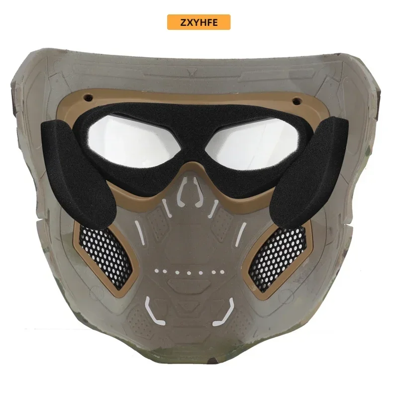 Máscara táctica calavera con lente transparente para airsoft - imagen 4