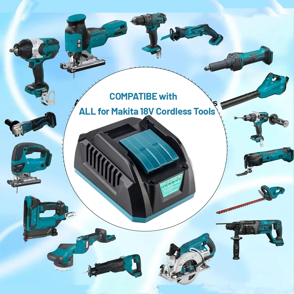 Makita DC18RC Cargador rápido portátil para baterías Li-Ion 14,4-18V - imagen 5
