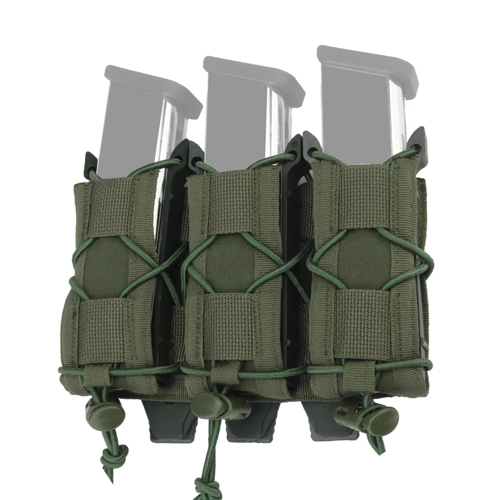 Bolsa MOLLE triple 9mm para revistas – Portacargadores táctico regulable - imagen 4