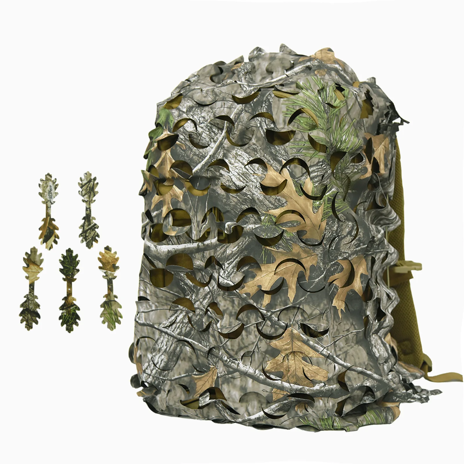 Mochila táctica de caza camuflaje 3D transpirable - imagen 2