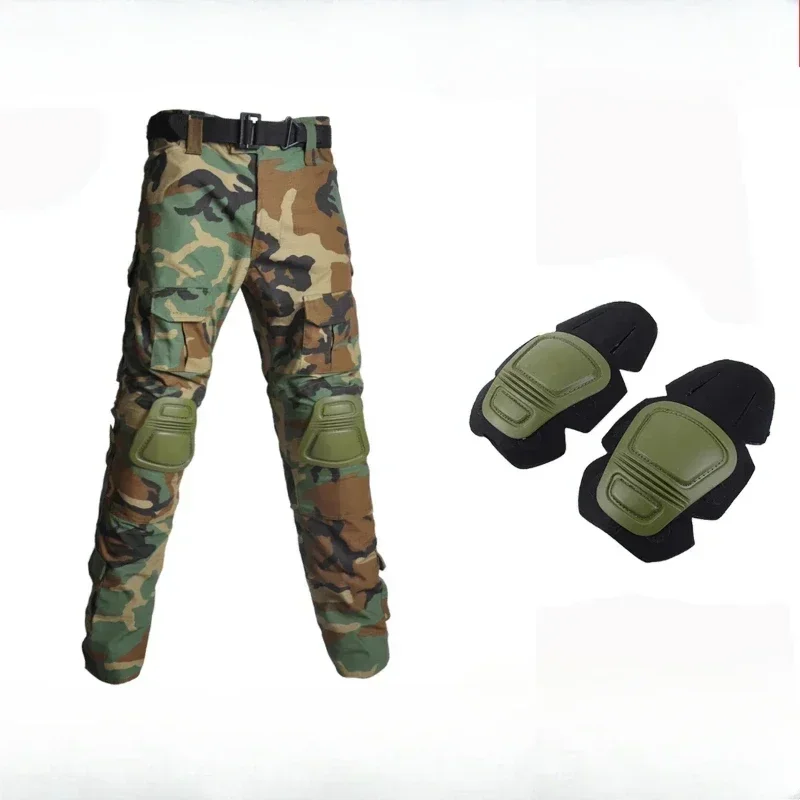 Pantalones tácticos para hombre con rodilleras y bolsillos grandes - imagen 4