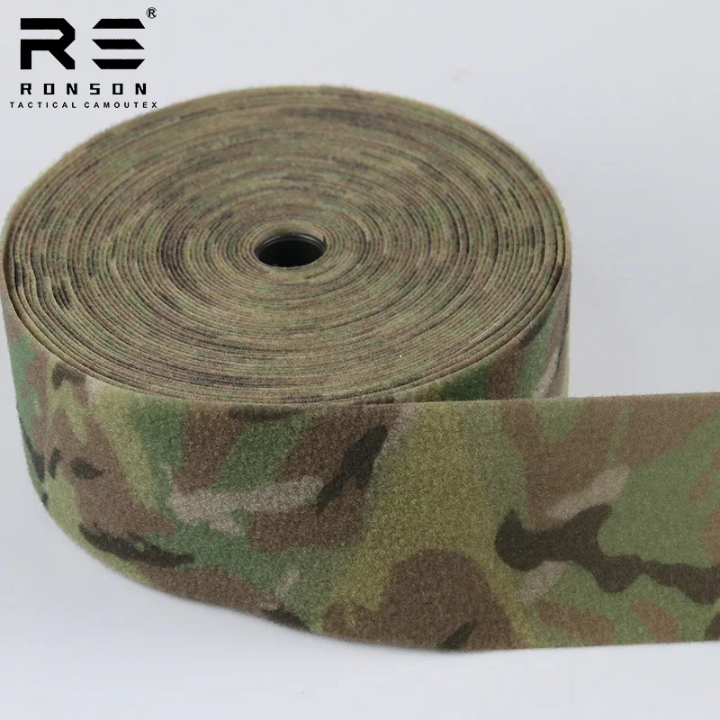 Rollo gancho y bucle camuflaje en nailon para fijaciones tácticas