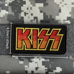 Parche bordado Rock KISS para ropa y moral táctica