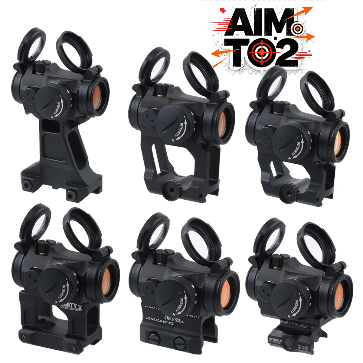 AIM mira réflex táctica para rifle con montura rápida Unity