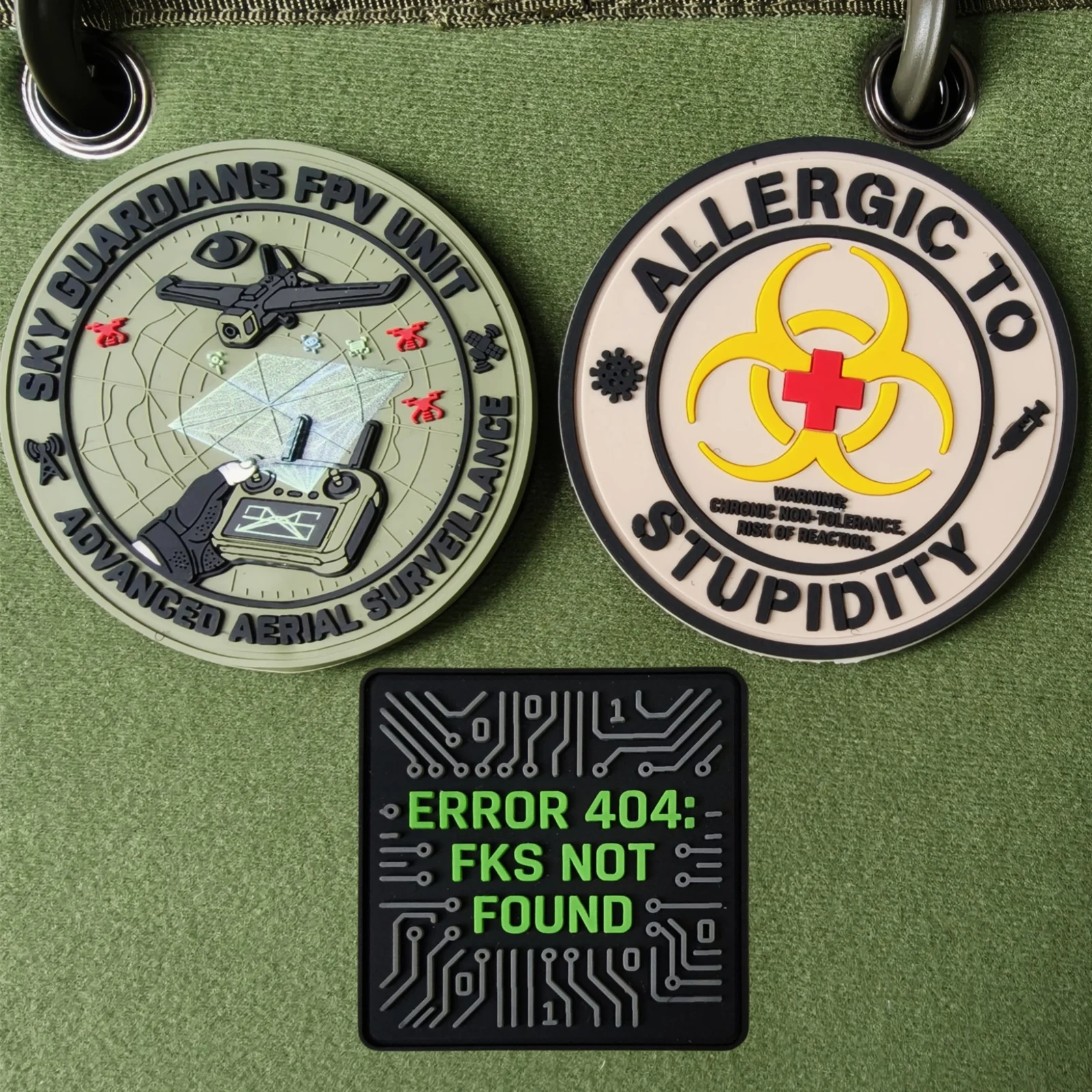 Parche táctico de moral Error 404 para dron FPV en PVC 3D - imagen 2