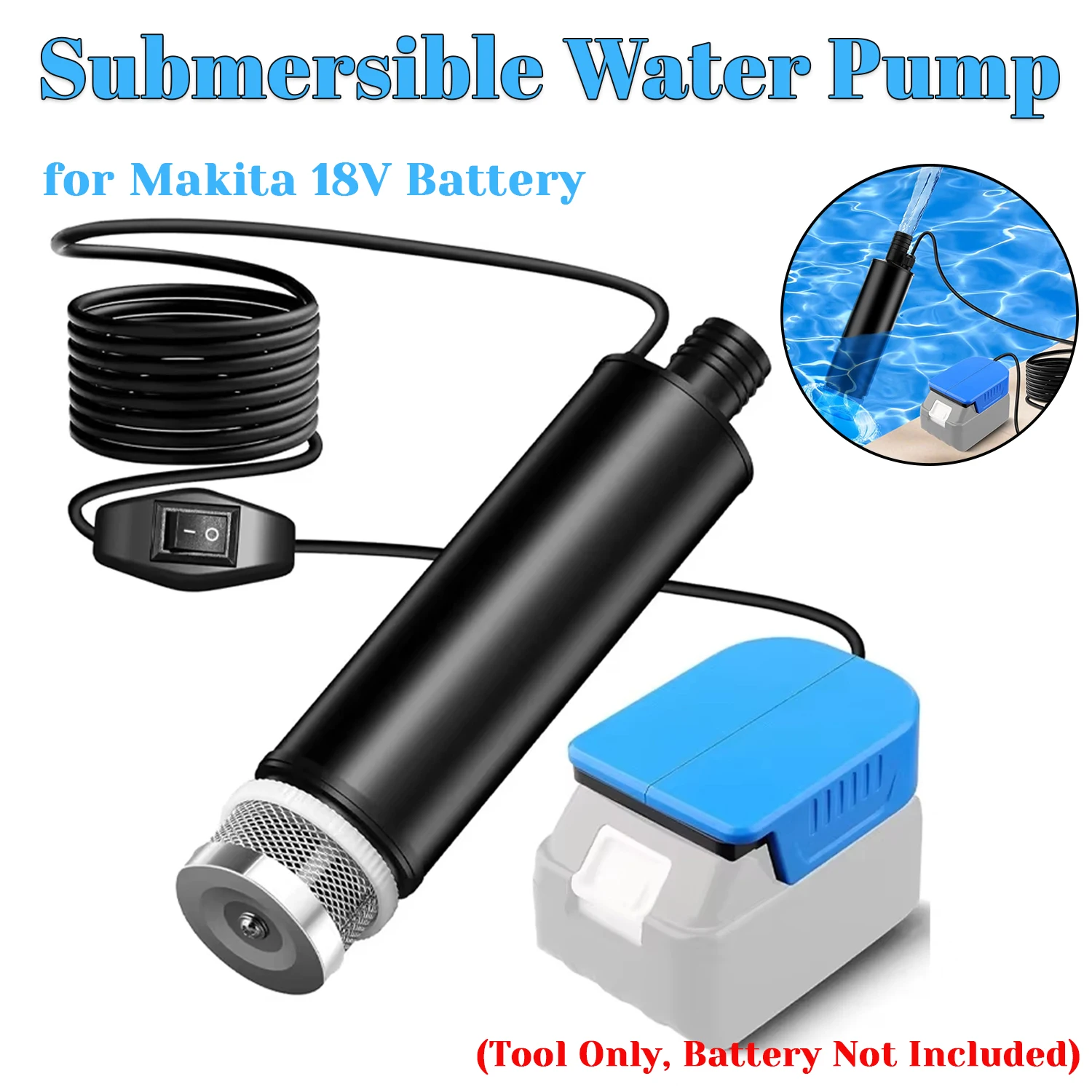 Makita bomba sumergible inalámbrica para drenaje de piscinas - imagen 5