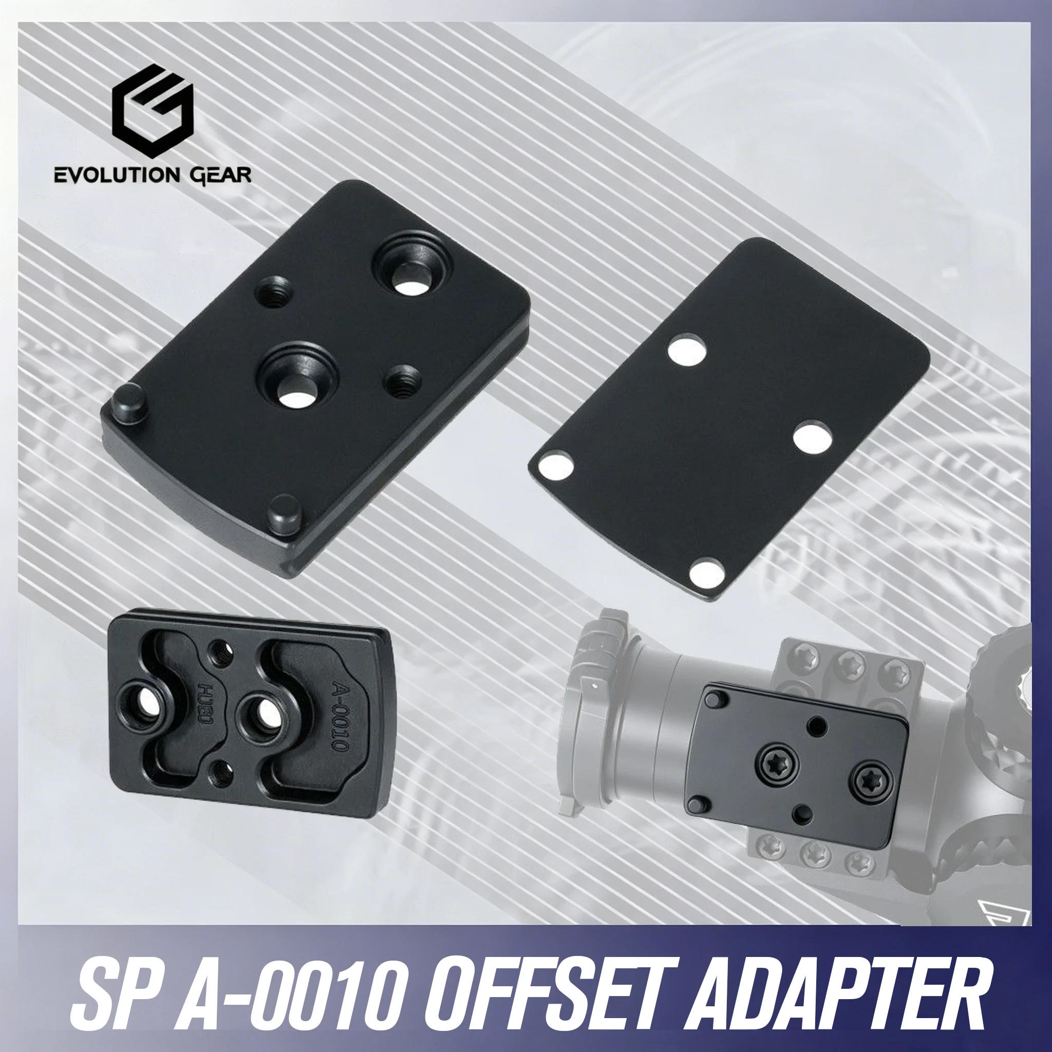 Placa adaptadora offset 45° 90° para mira punto rojo – Soporte óptico - imagen 5