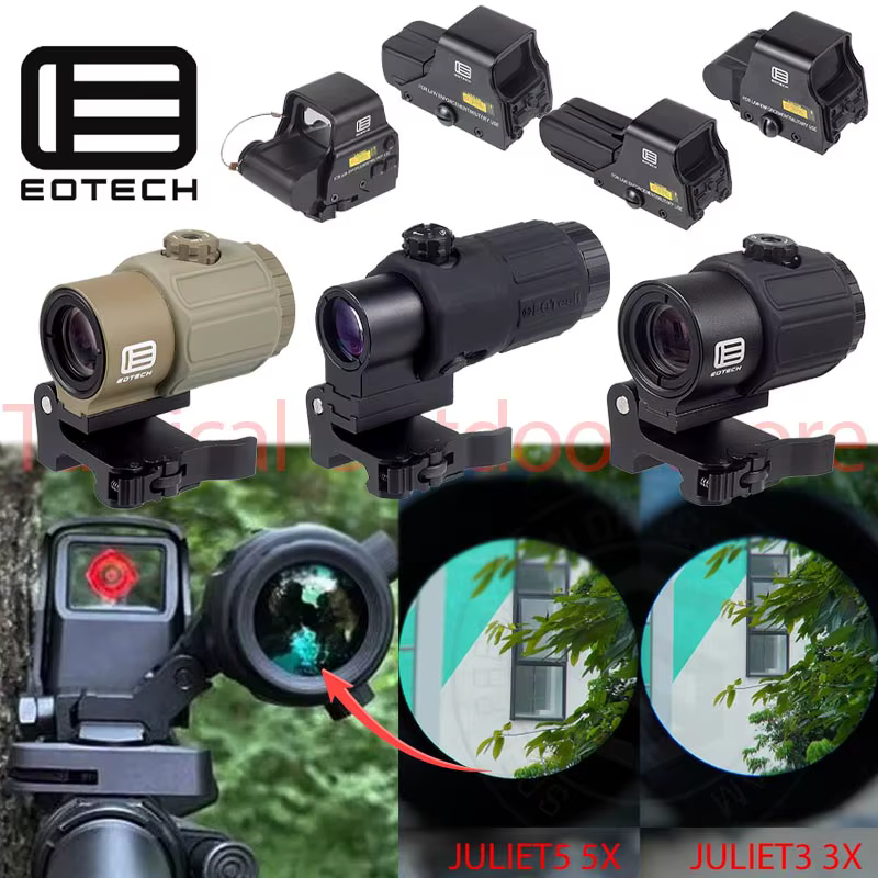 Mira holográfica EOTECH con magnificador 5X plegable – Airsoft - imagen 2