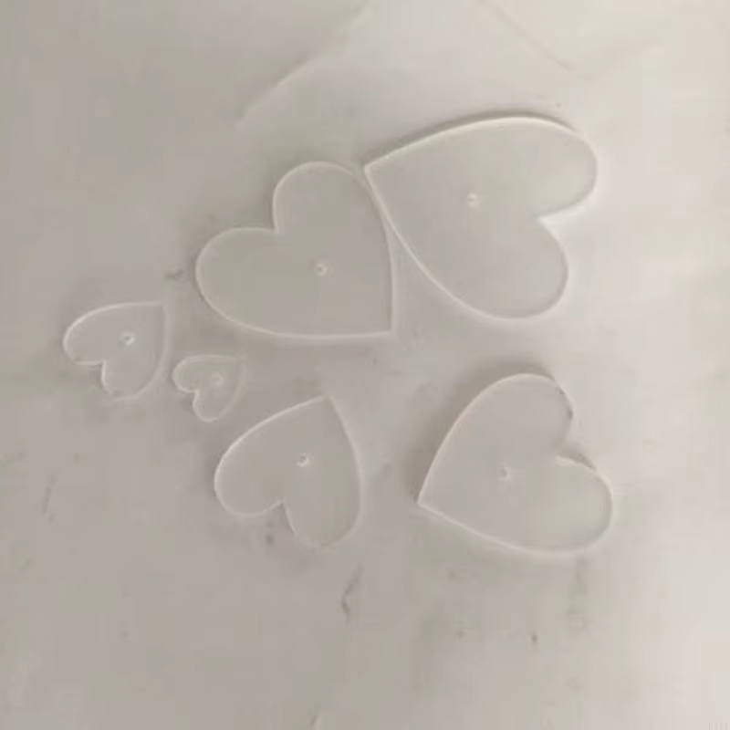 Plantillas acrílicas en forma corazón para costura artesanal - imagen 5