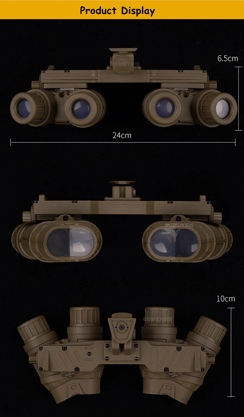 NVG dummy con aspecto realista para accesorios de casco