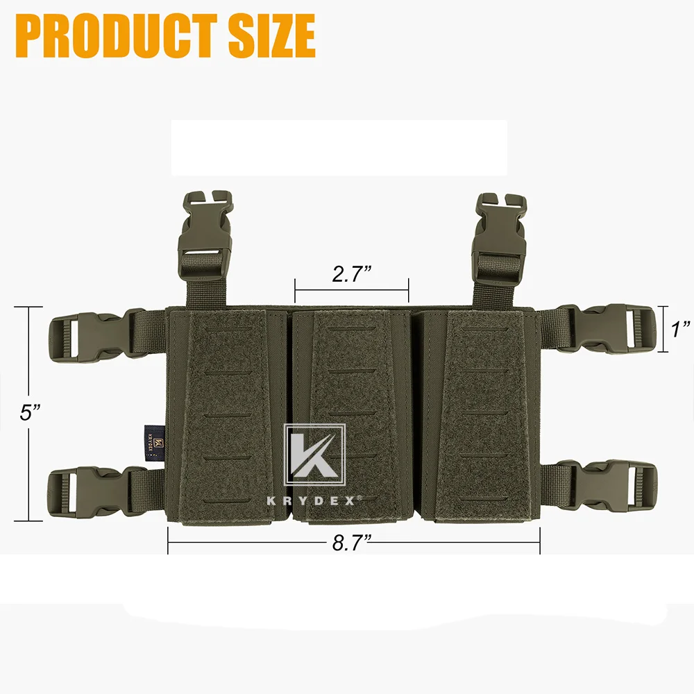 Detalle de las inserciones Kydex y hebillas extraíbles