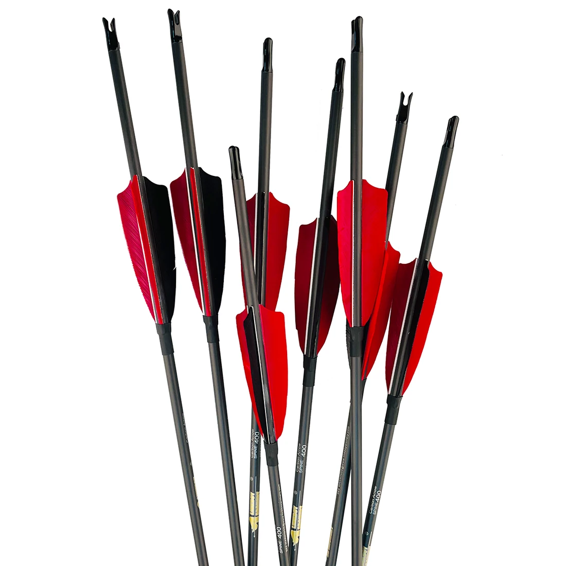 Flechas de carbono para arco compuesto de caza con pluma - imagen 3