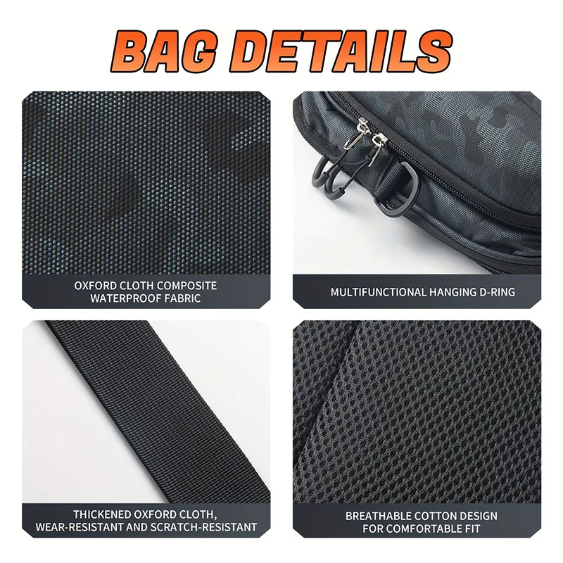 Mochila de pesca de carcasa dura con cremallera, exterior resistente - imagen 4