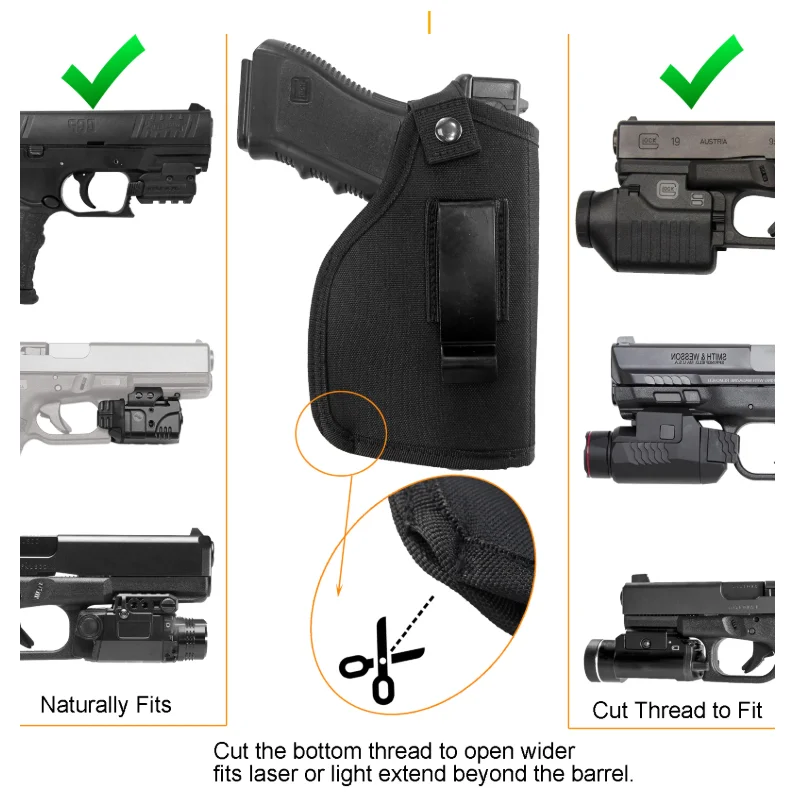 Funda táctica pistola con linterna o láser ambidiestro Glock 1911 - imagen 2