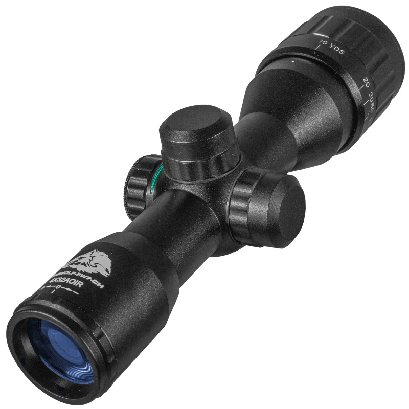 FIRE WOLF 4X32 AOE mira táctica rifle cruz iluminada roja y verde caza - imagen 3