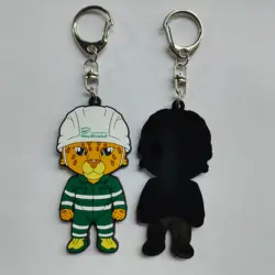 Llavero táctico 3D de PVC tipo Jet Tag personalizado, anilla suave